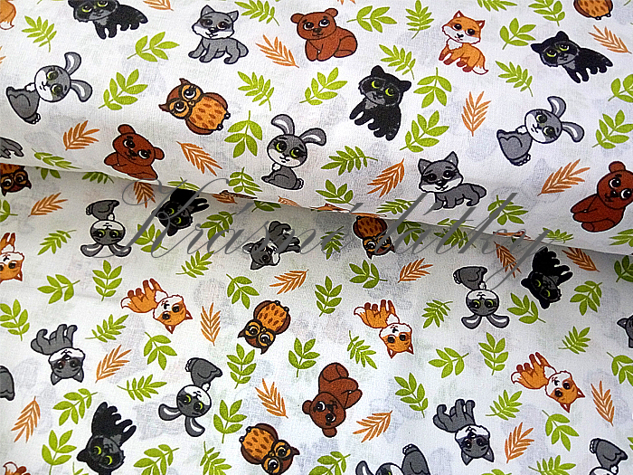 Zvířátka - 100% bavlna, š. 140 cm, 130 g/m2