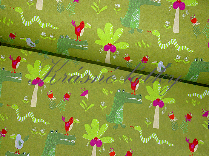 Hadi zelení - 100% bavlna, š. 160 cm, 140 g/m2