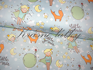 Dětská pohádková látka Little Prince - 100% bavlna, š. 160 cm, 150 g/m2