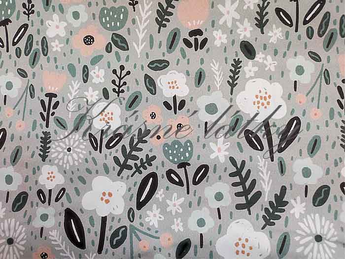 Květiny na bavlněném saténu, 100% bavlna, 160 cm, 130 g/m2, látky metráž