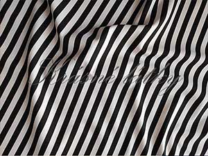 Černé pruhy, bavlněný úplet - 95 % bavlna, 5% elastan