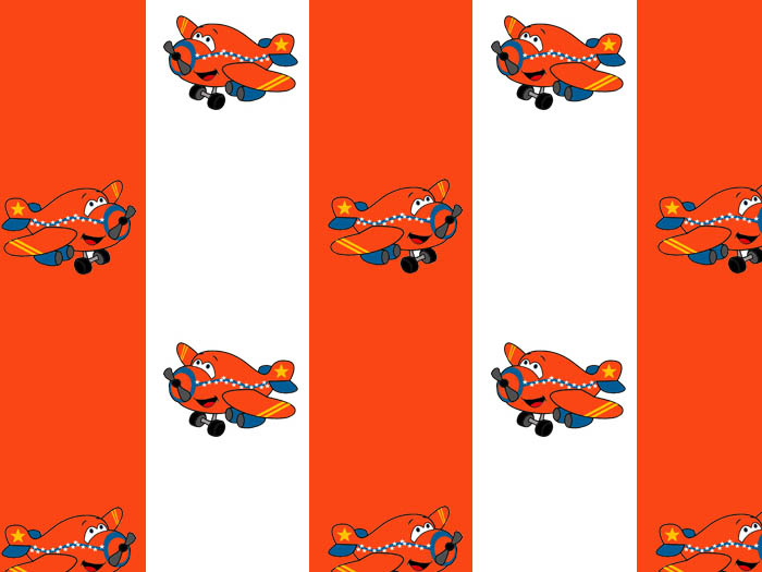 Bavlna Letadla červená, dětské látky metráž