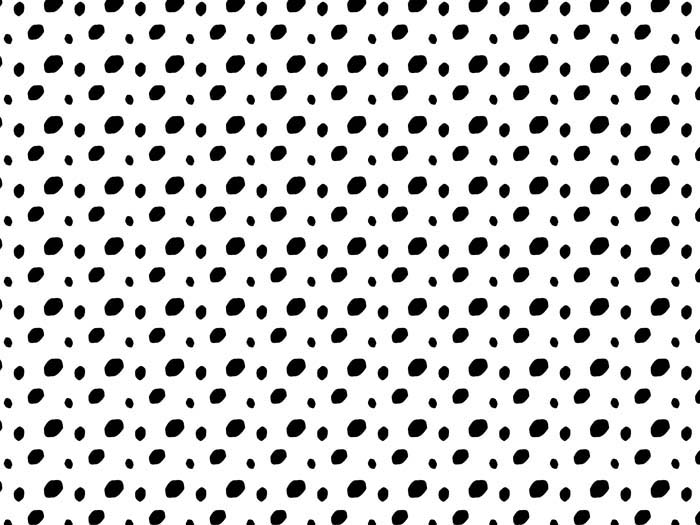 Bavlna černé ovály, dětské látky metráž