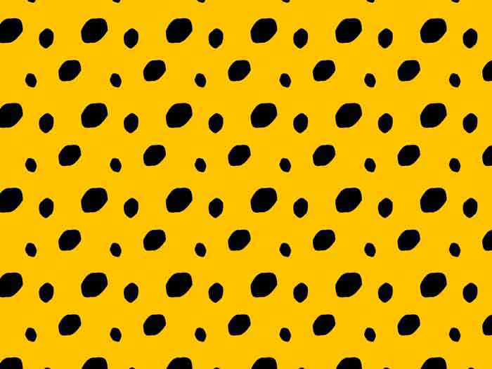Bavlna žluto černé ovály, dětské látky metráž