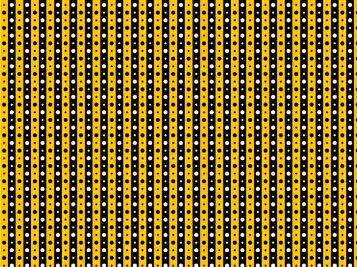 Bavlna žluto černé pruhy a puntíky, dětské látky metráž