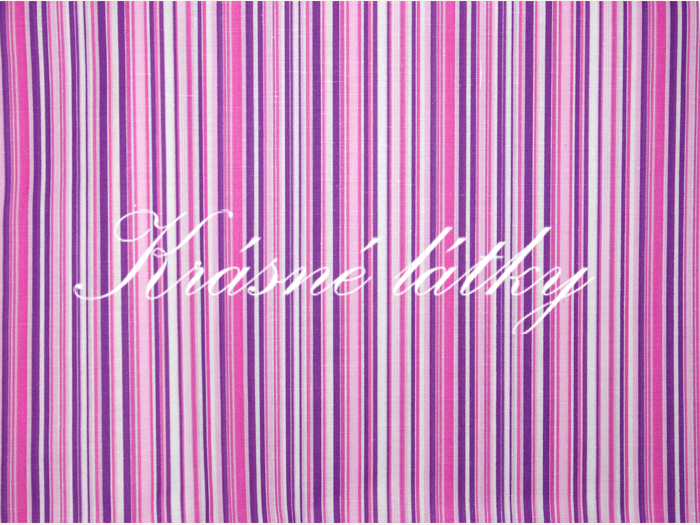 Růžovofialový proužek - šíře 240 cm