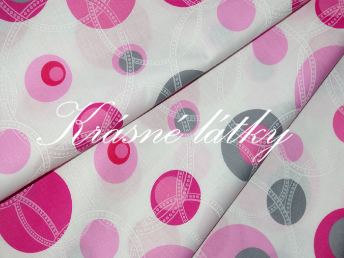 Kolečka růžová - šíře 240 cm