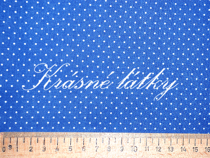 Puntíky - námořnická modrá š. 160cm