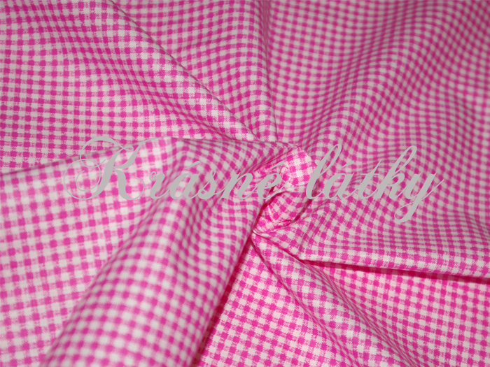 Drobná kostička š.240cm 100%bavlna, 3mm, zaváděcí cena!Růžová