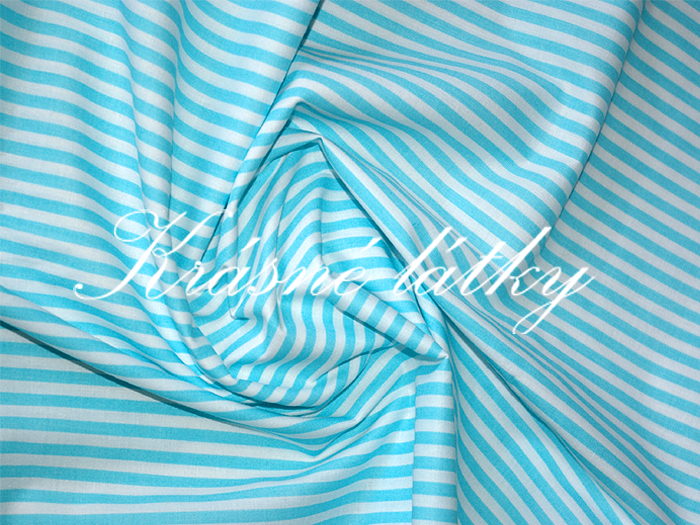 Proužek  tyrkysový 100% bavlna 0,5cm 