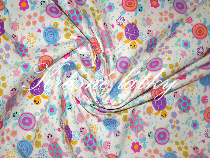 značková metráž v pěkné kvalitě Želvy- š.160 cm 100% bavlna