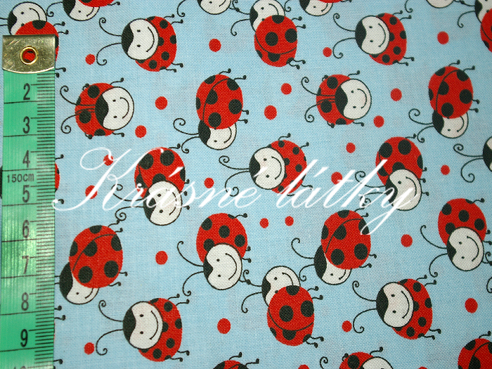 Berušky značková metráž v pěkné kvalitě - 100% bavlna,  š. 160 cm, 140 g/m2