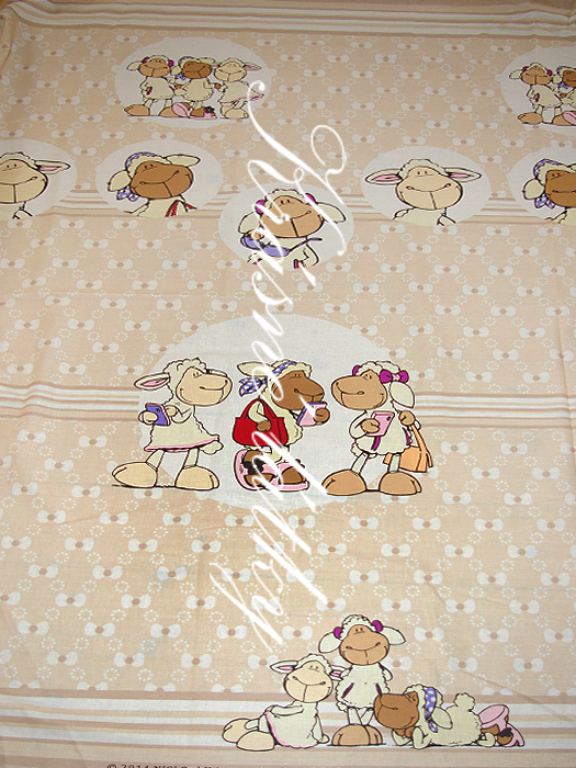 Vyprodáno Ovečky v růžovém provedení -  krásná látka např. na dětské povlečení