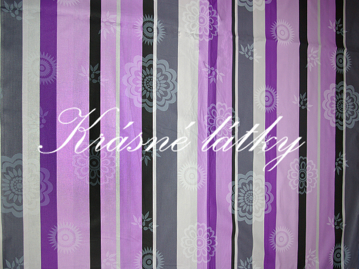 Kytičky s proužkem, šíře látky 240 cm, 100% bavlna, skvělé na povlečení