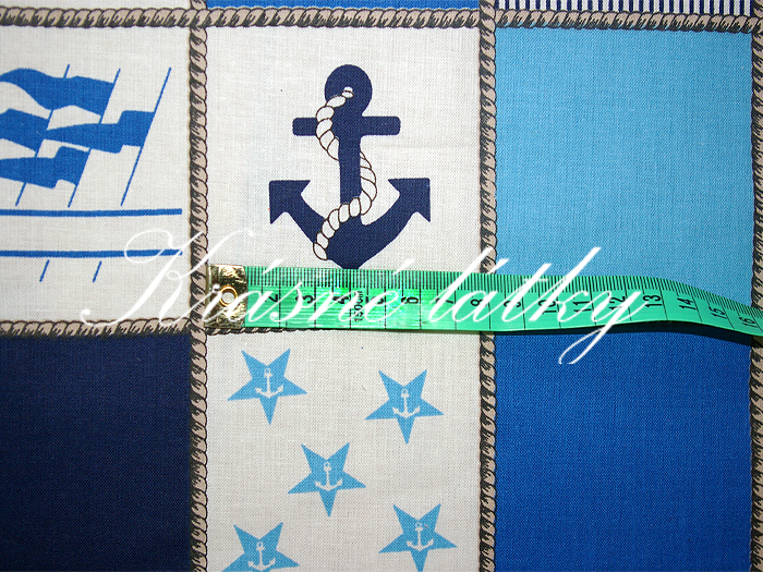 Vyprodáno Námořnický patchwork 100% bavlna v pestrých barvách 145g/m2 š.160cm