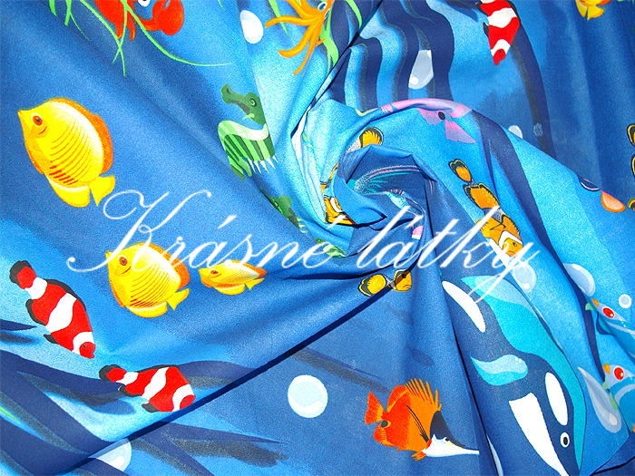 Korálový útes 100% bavlna gr 140g/m2 š. 160cm,krásné syté barvy