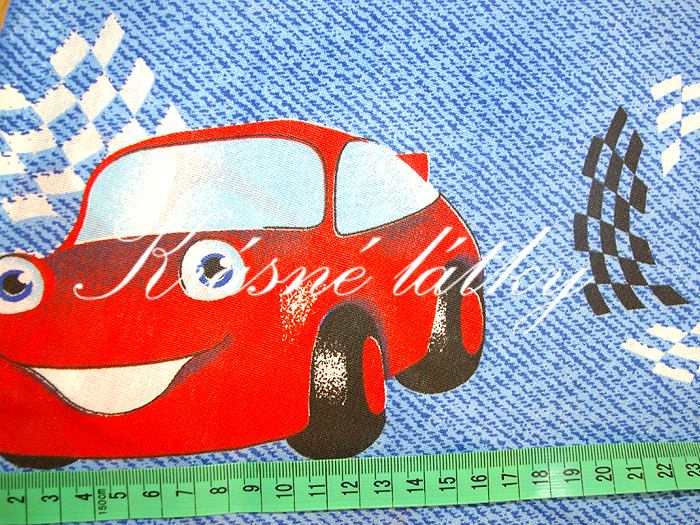 Autíčka v pěkné kvalitě - š.150 cm 100% bavlna zaváděcí cena