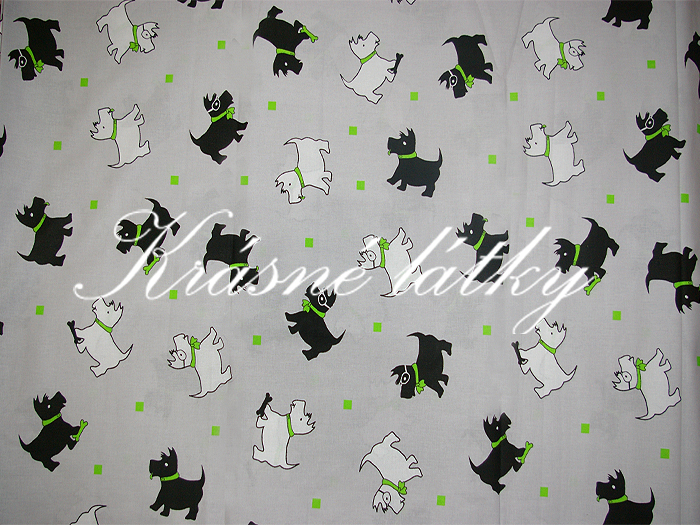 Štěňátka 100% bavlna,hladké plátno 140grm2 š.160cm