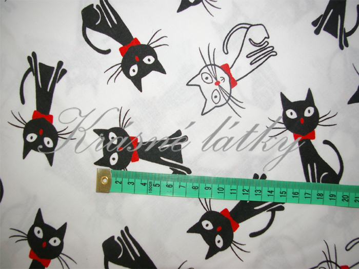 Kočky,koucouři,kočičky š.160cm 100%bavlna,hladké příjmné plátno,hezká kvalita