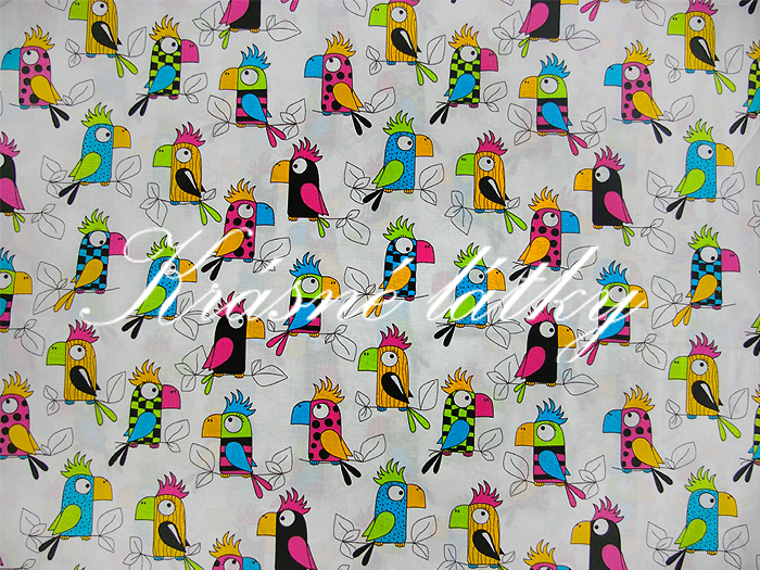 Papoušek - š.160 cm, 100% bavlna 130grm2