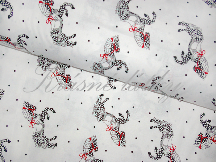 Divocí poníci š.160cm 100%bavlna 140gr m2,hladké příjmné plátno,hezká kvalita