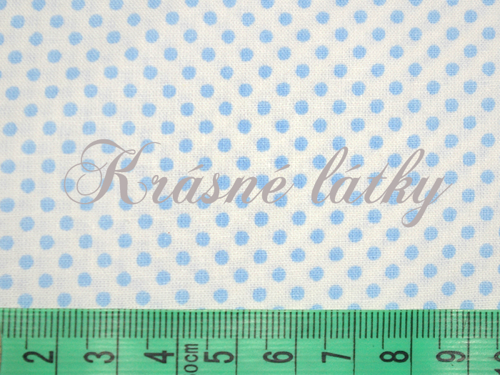 Velmi drobné puntíky š. 240cm 100% bavlna,modrý puntík,b podklad