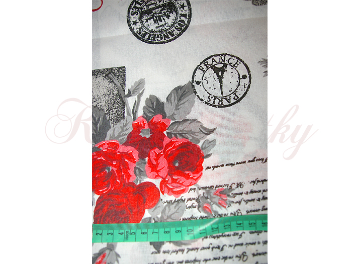 Dopisy z lásky š. 220cm 100% bavlna,hladké a příjemné plátn