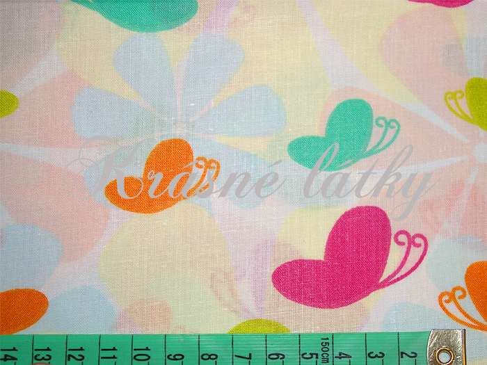Motýlci - 100% bavlna, š. 160 cm, 130 g/m2