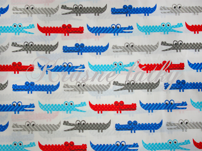 Krokodýl 100% bavlna gr 130 g/m2 š. 160cm,krásné syté barvy