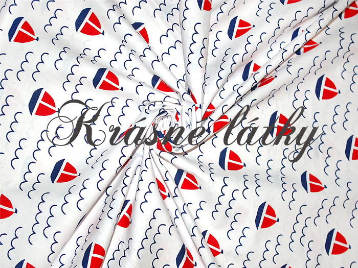 Plachetice lodičky - 100% bavlna š. 160cm 130gr m2