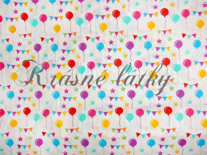 Balonky - 100% bavlna, š. 160cm, 130gr m2