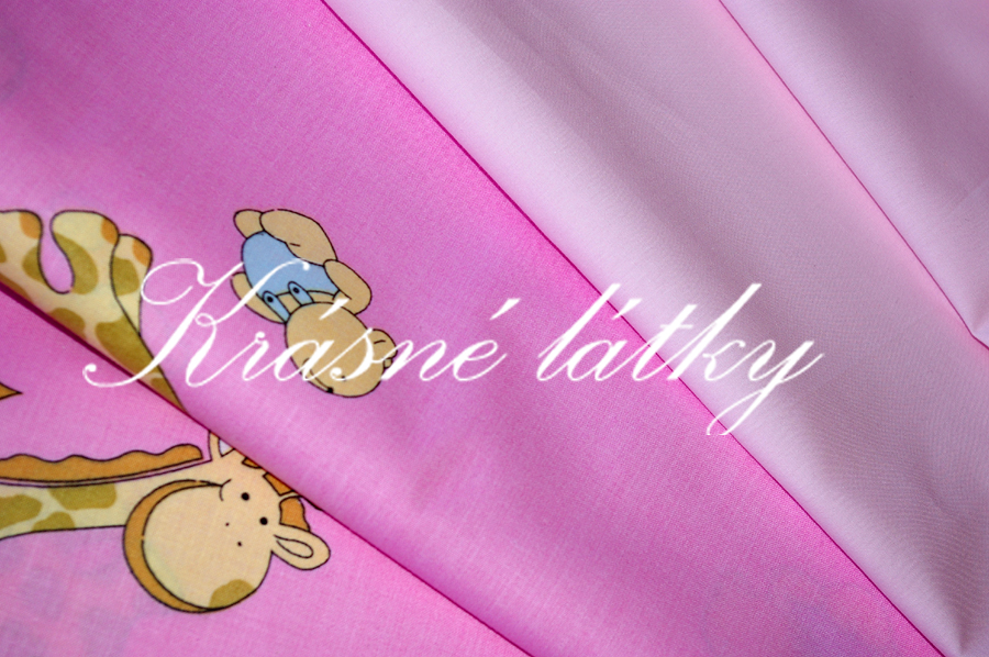 Žirafa růžová - 100% bavlna