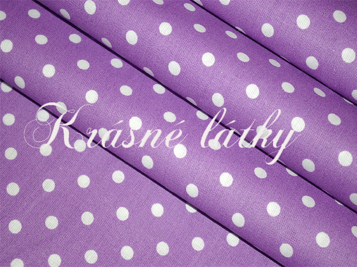 Fialový puntík cca 7 mm š. 160, 135 g/m2