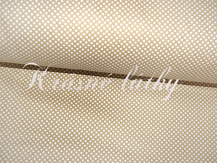 Puntíky - kávový podklad š. 240 cm