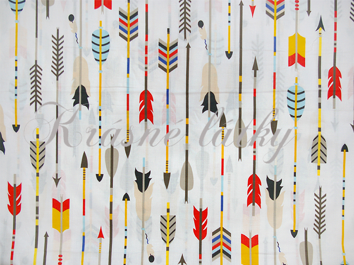 Šípy barevné 100% bavlna š.160cm 130gr/m2