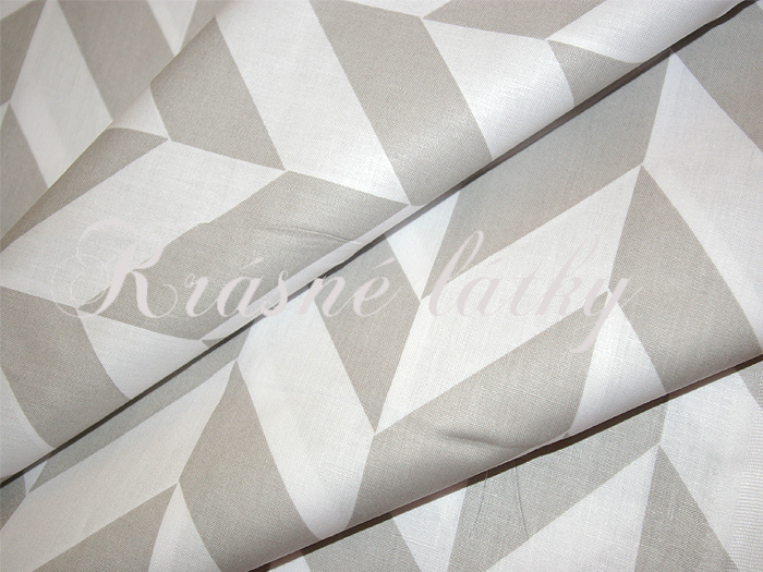 Cikcak, 100% bavlna, světle šedý, šíře 140cm