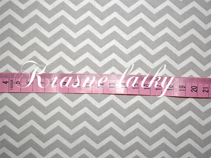 Chevron šedý, cik cak, drobné klikyháky,100% bavlna, atest pro děti do tří let