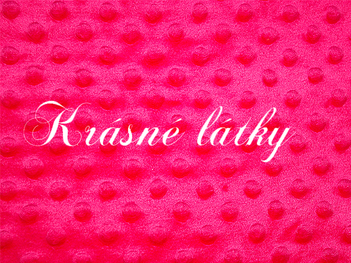 Minky, krásná měkká látka malinová, tmavě růžová