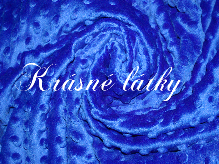 Minky, krásná měkká látka tmavě modrá