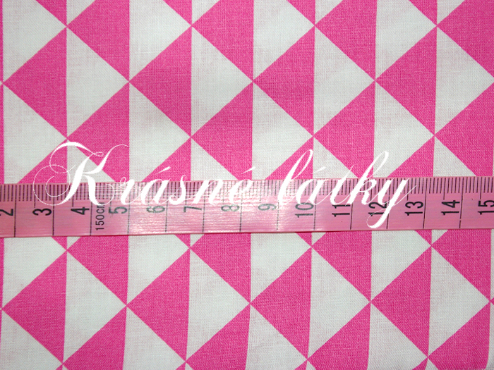 Růžová pyramida š.160cm 100%bavlna 120gr m2,hladké příjmné plátno