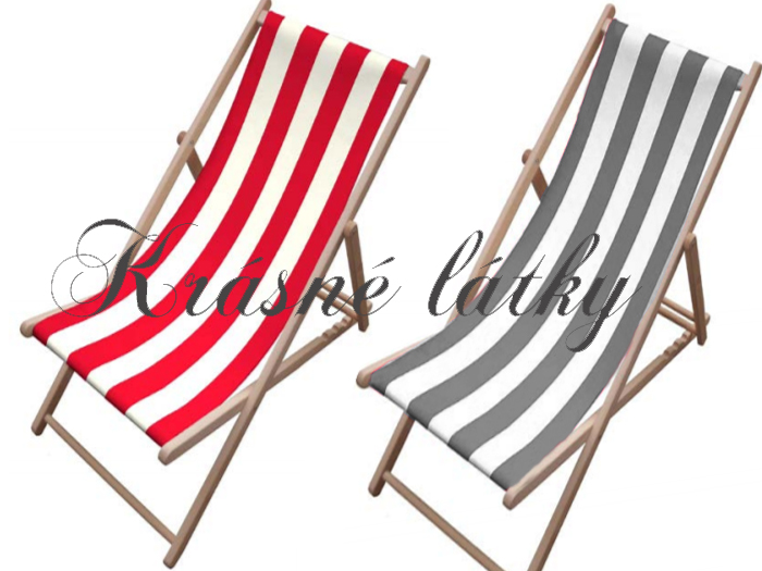 Červený silný proužek na lehátka atp.100% bavlna