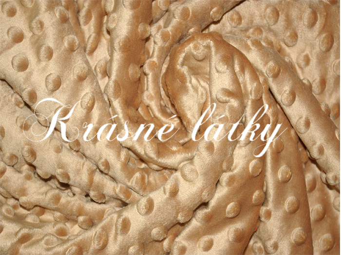 Minky, krásná měkká látka cappuccino