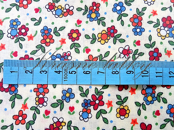 Kytičky - bavlněné plátno š.140, 130g/m2