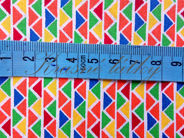 Barevné duny, Trojúhelníky, bavlněná látka v šíři 140 cm, 120 g/m2