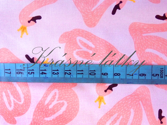 Labutě s korunkou - 100% bavlna, š. 160cm, 120 g/m2