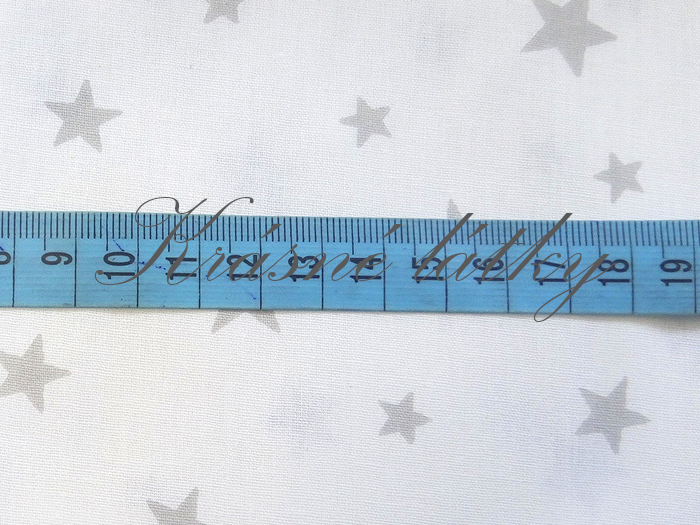 Šedé hvězdy na bílé - 100% bavlna, š. 240cm, 140 g/m2