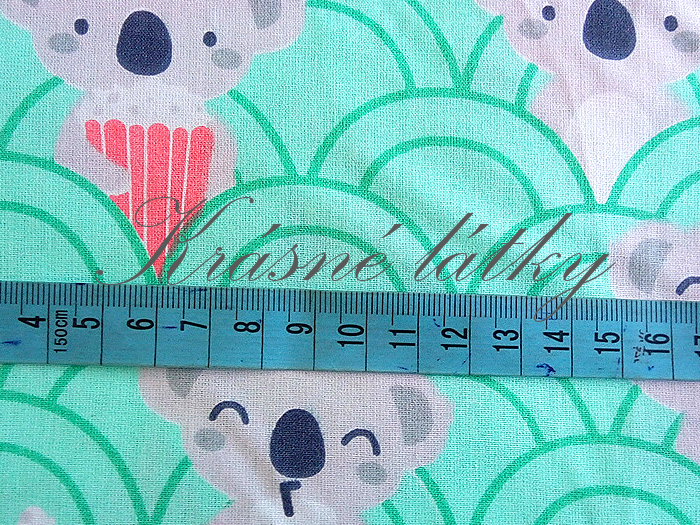 Koala máta š. 160 cm, bavlněné plátno 