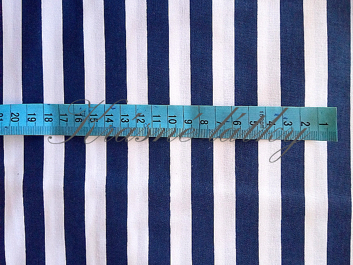 Tmavě modrý proužek 100 % bavlna, 135 g/m2