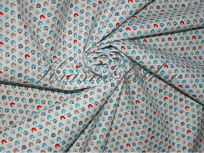 Kopečky, oblouky M - 100% bavlna, š. 150 cm, 120 g/m2