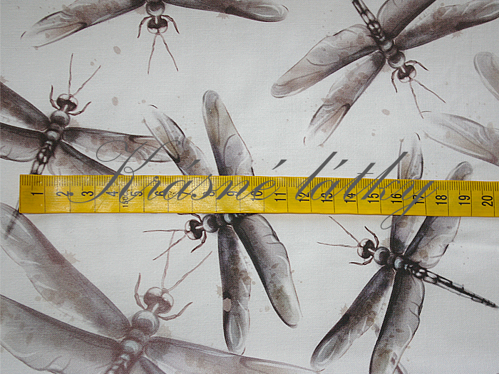 Vážky š. 160 cm bavlna, 150 g/m2